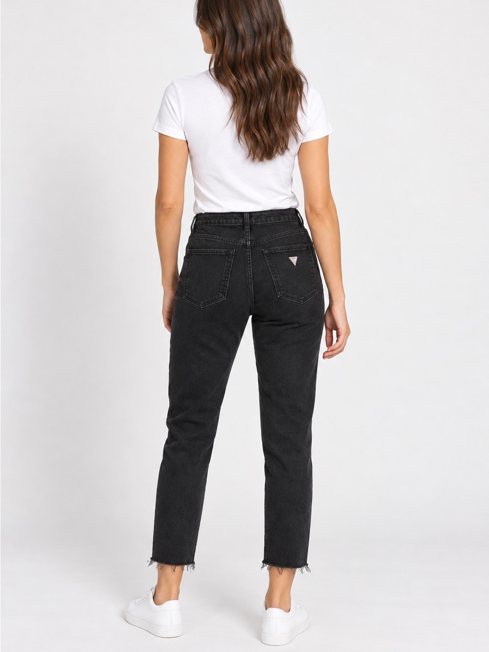 Vintage GUESS Jeans Women’s 28 Black Original Fit Narrow Leg Raw Hem USA Made